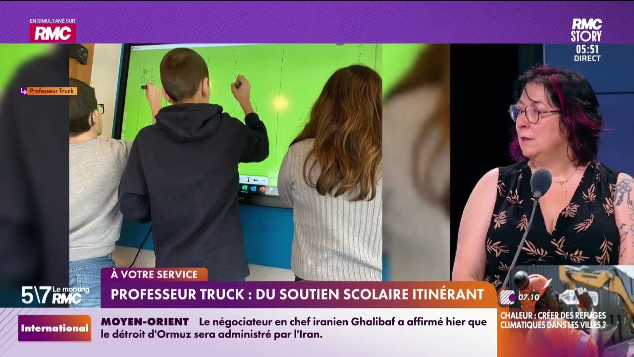 Professeur Truck sur RMC : le soutien scolaire itinérant présenté en vidéo